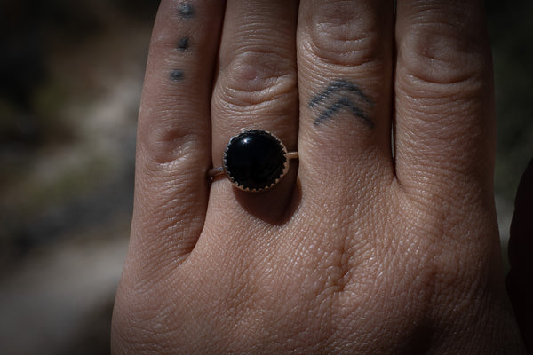 BLACK ONYX RING - 8