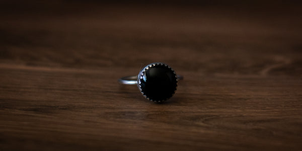 BLACK ONYX RING - 8