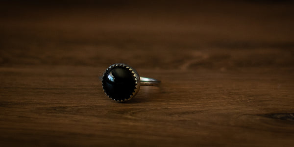 BLACK ONYX RING - 8