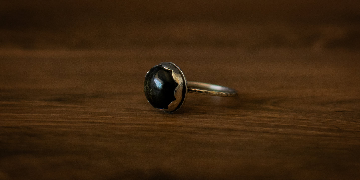 GOLDEN OBSIDIAN RING - 9