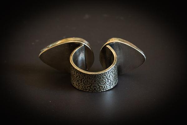 WHITE BUFFALO + TYRONE TURQUOISE FLOATING RING - 9.5