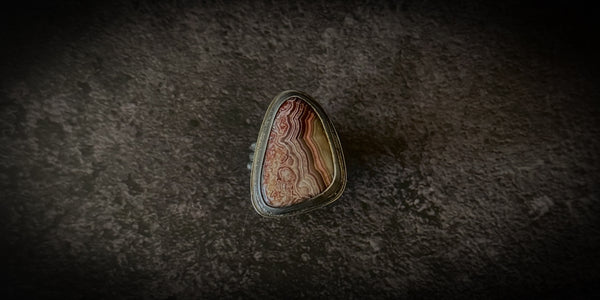CRAZY LACE AGATE RING - 7.5