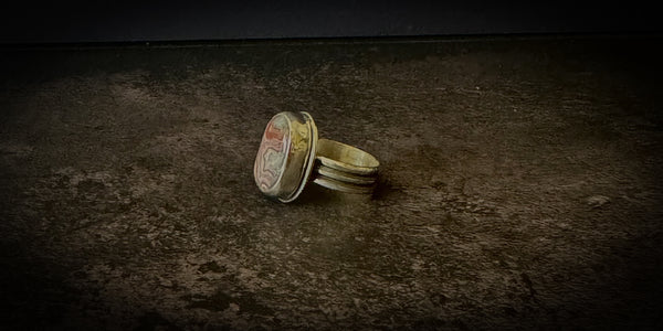 CRAZY LACE AGATE RING - 8.5