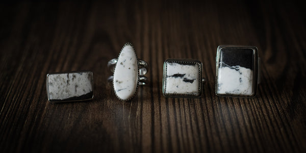 WHITE BUFFALO SQUARE RING -6