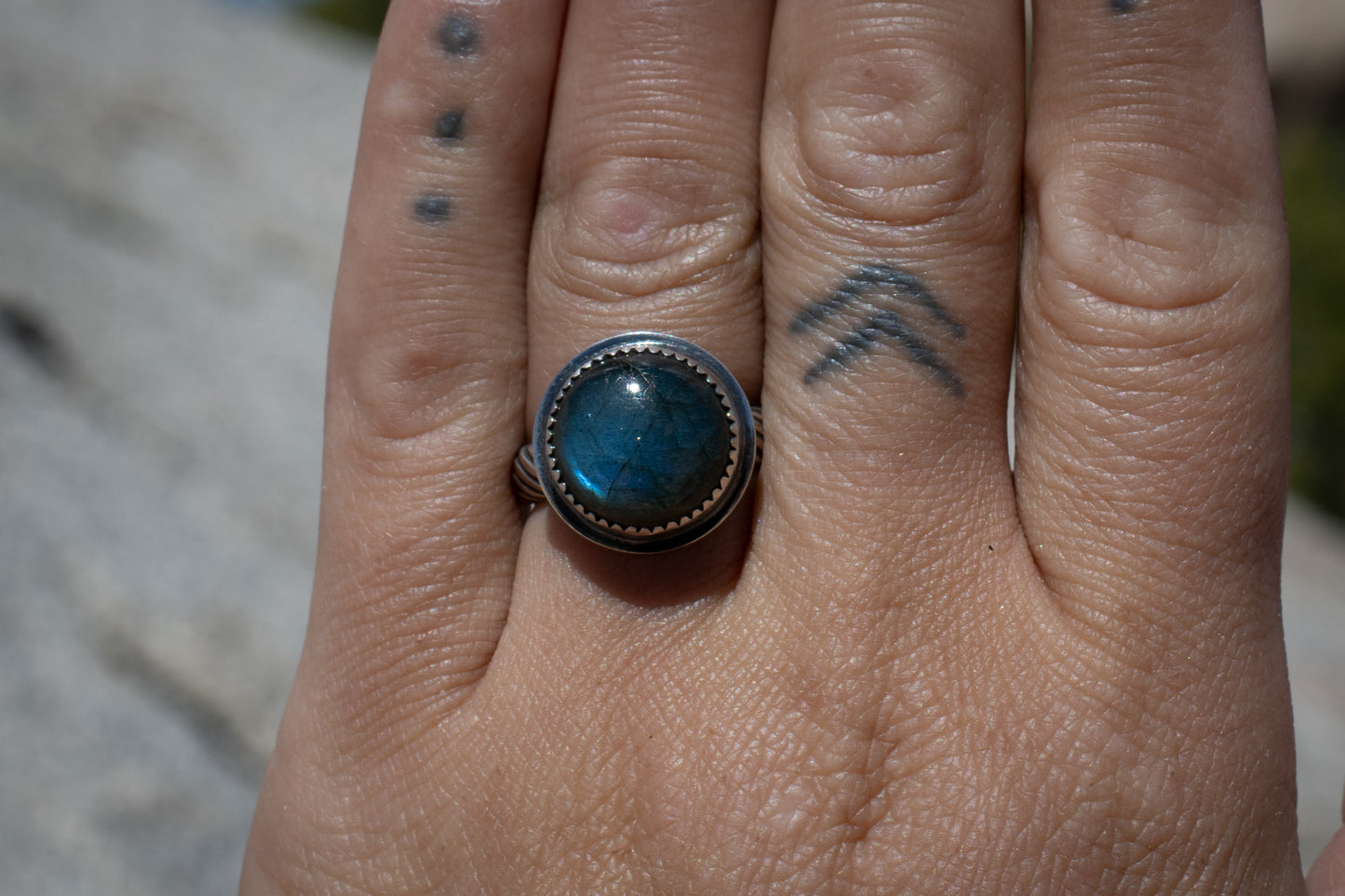 LABRADORITE RING - 7