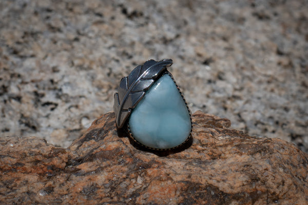 LARIMAR LEAF RING - 5.5