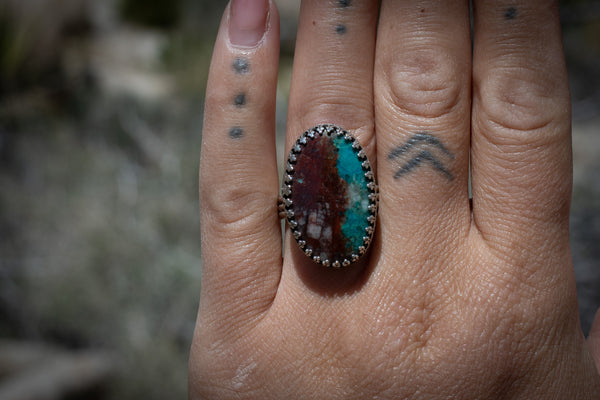 LANDSCAPE CHRYSOCOLLA RING - 8