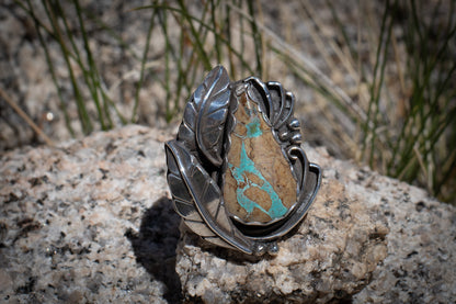 ROYSTON TURQUOISE LEAF RING - 7.75