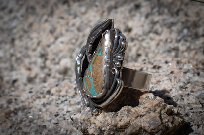 ROYSTON TURQUOISE LEAF RING - 7.75