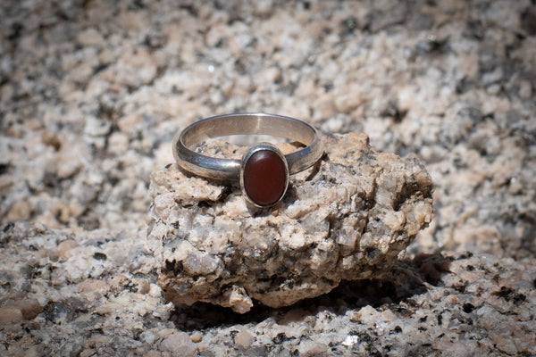 MATTE CARNELIAN STACKER - 8.5