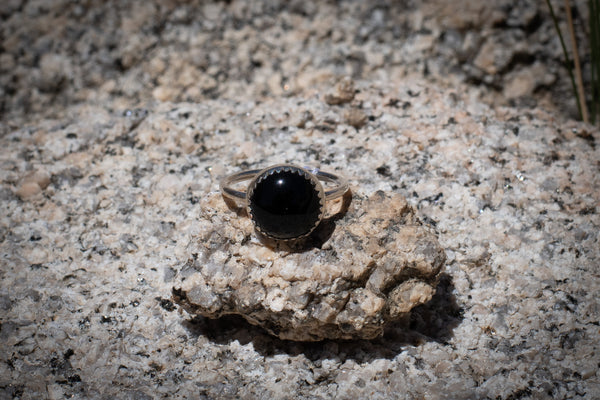 BLACK ONYX RING - 8