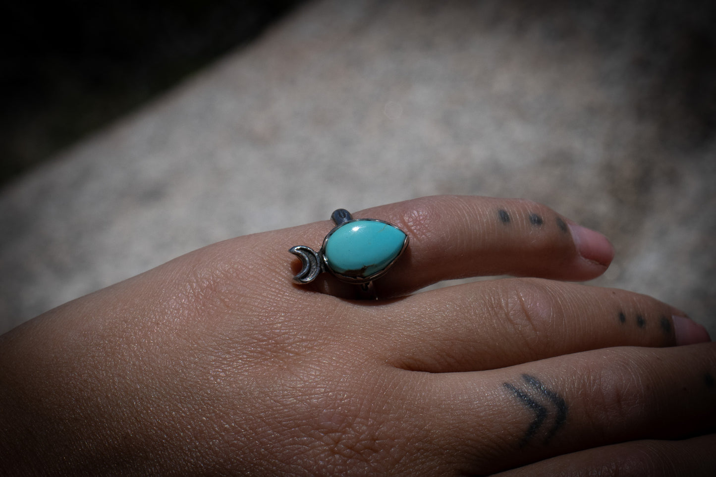 ROYSTON TURQUOISE MOON RING - 5