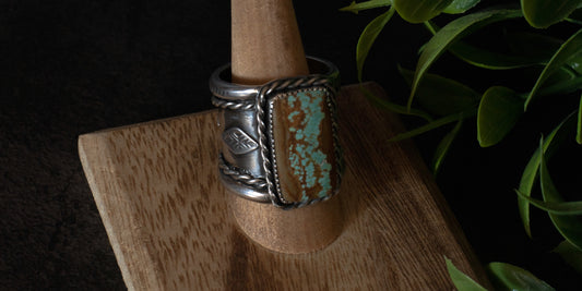 MEN'S #8 TURQUOISE RING - 11