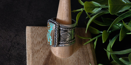 MEN'S #8 TURQUOISE RING - 11