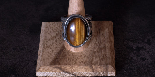MEN'S TIGERS EYE RING - 12.75