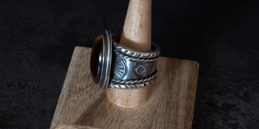 MEN'S TIGERS EYE RING - 12.75