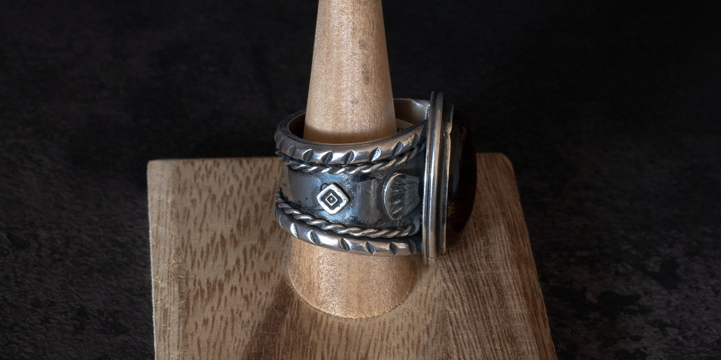 MEN'S TIGERS EYE RING - 12.75