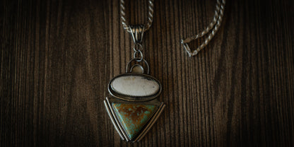 ROYSTON TURQUOISE + WHITE BUFFALO NECKLACE