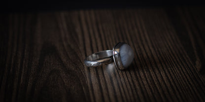 BLUE LACE AGATE RING - 8