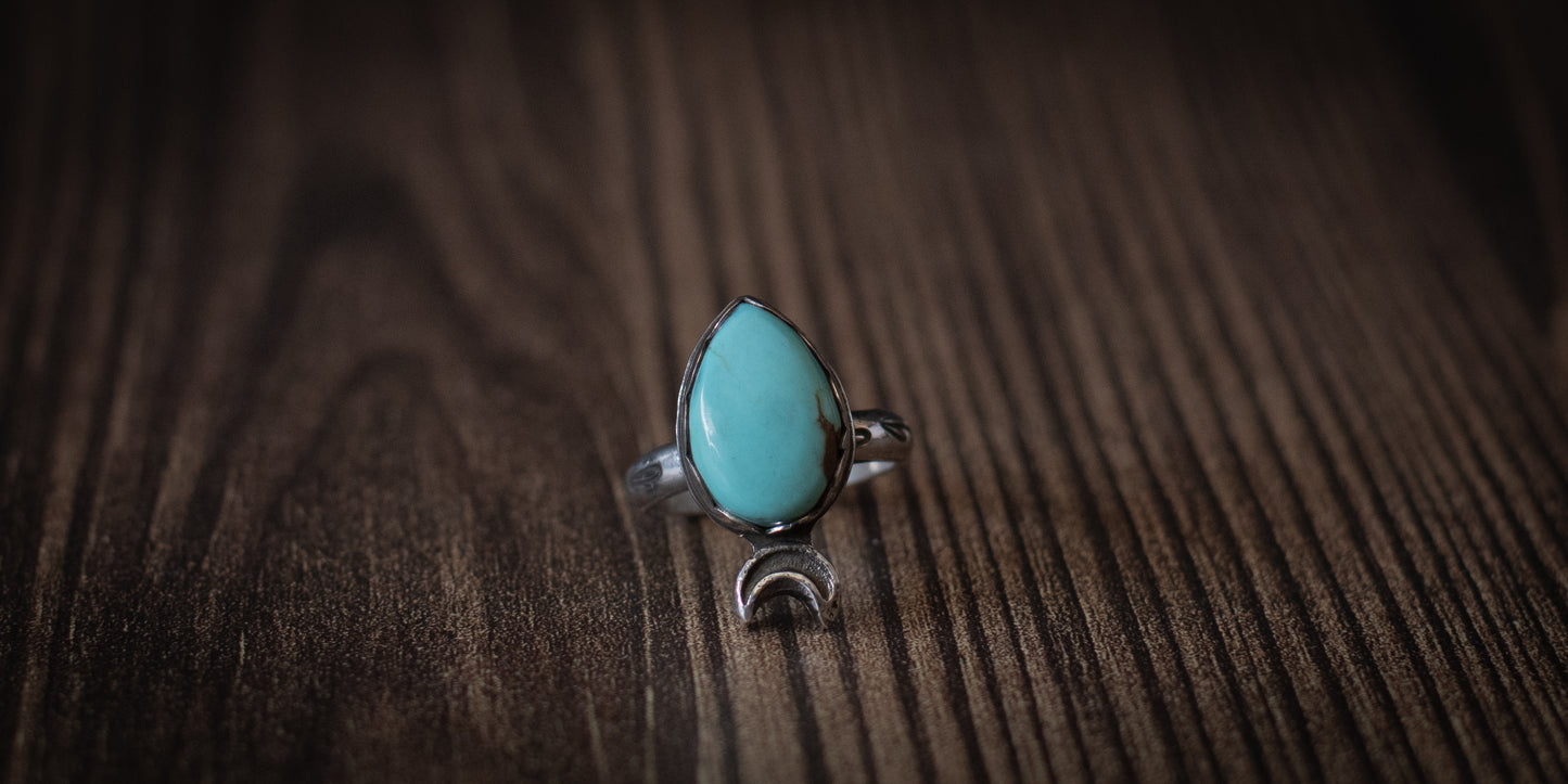 ROYSTON TURQUOISE MOON RING - 5