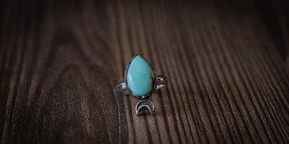 ROYSTON TURQUOISE MOON RING - 5