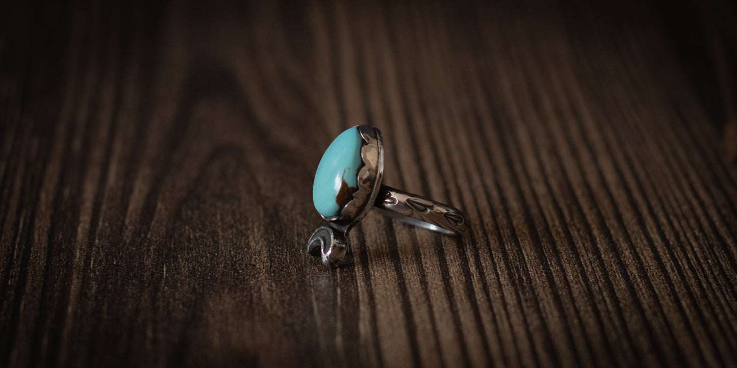 ROYSTON TURQUOISE MOON RING - 5