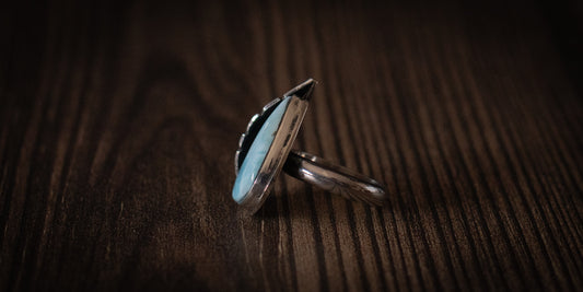 LARIMAR LEAF RING - 5.5