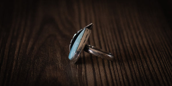 LARIMAR LEAF RING - 5.5