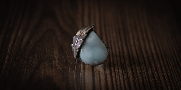 LARIMAR LEAF RING - 5.5