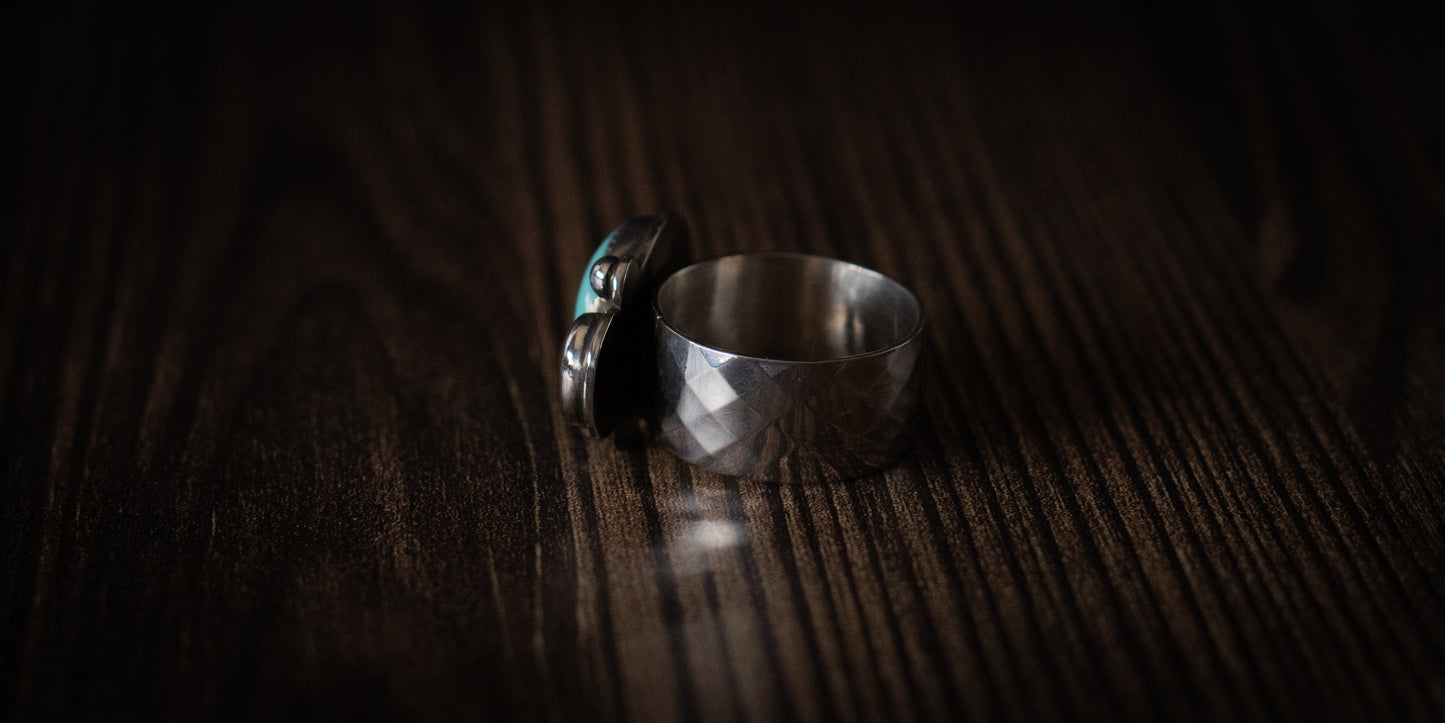 ROYSTON TURQUOISE + CARNELIAN  RING - 11