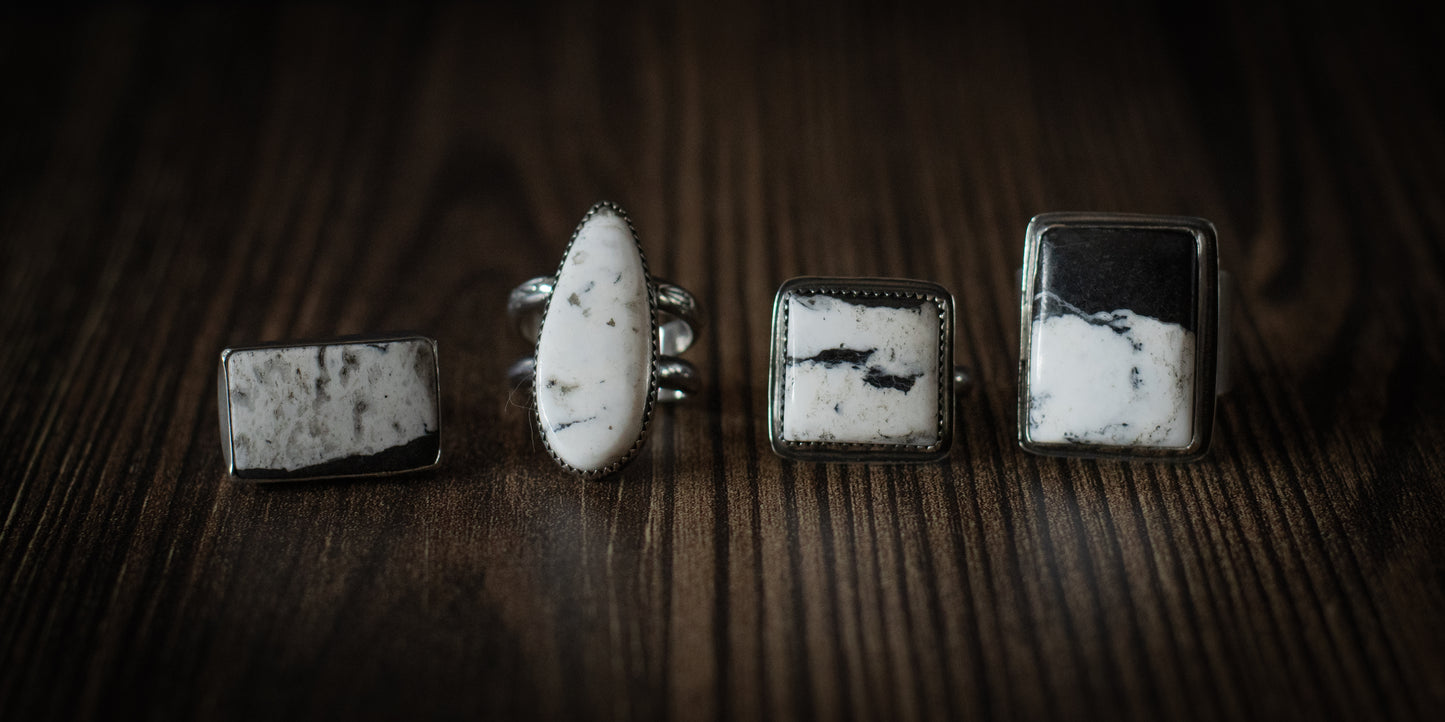 WHITE BUFFALO RING - 8.5