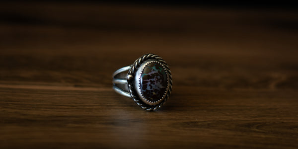BOULDER OPAL LEAF RING - 9