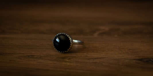 BLACK ONYX RING - 8