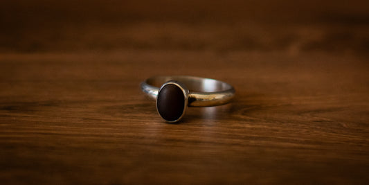 MATTE CARNELIAN STACKER - 8.5