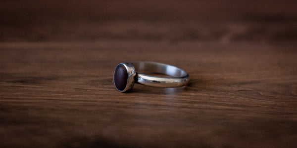 MATTE CARNELIAN STACKER - 8.5