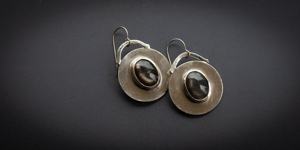 GRAY MOONSTONE EARRINGS