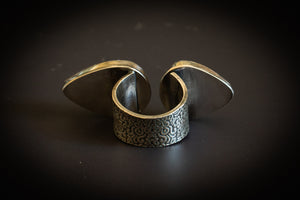 WHITE BUFFALO + TYRONE TURQUOISE FLOATING RING - 9.5