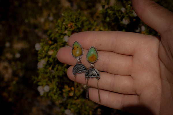 BLACKJACK TURQUOISE TASSEL STUDS