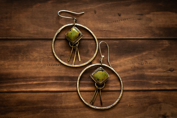BLACKJACK TURQUOISE TASSEL EARRINGS