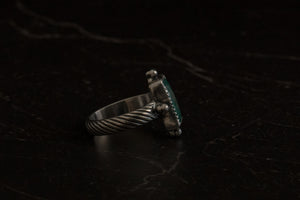 Fox Mine Turquoise + Sterling Silver Ring ~ Size 7.5