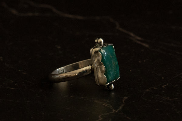 FOX MINE TURQUOISE RING - 9.5