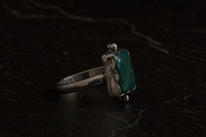 Fox Mine Turquoise + Sterling Silver Ring ~ Size 9.5