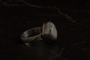 White Buffalo + Sterling Silver Ring ~ Size 6