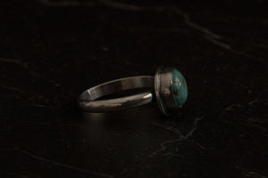 Kingman Turquoise + Sterling Silver Ring ~ Size 10.5