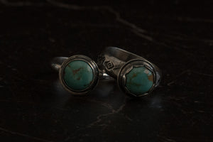 Kingman Turquoise + Sterling Silver Ring ~ Size 8