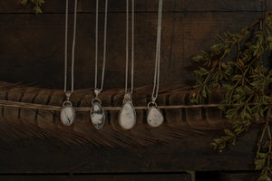 White Buffalo + Sterling Silver Necklace