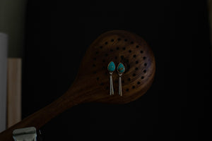 Tyrone Turquoise + Gold-filled + Sterling Silver Tassel Earrings