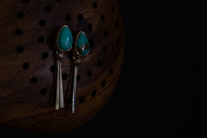 Tyrone Turquoise + Gold-filled + Sterling Silver Tassel Earrings