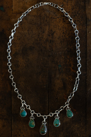 Tyrone Turquoise + Sterling Silver Necklace