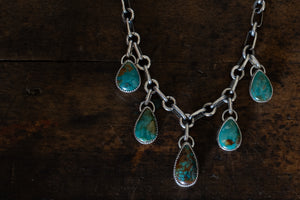 Tyrone Turquoise + Sterling Silver Necklace